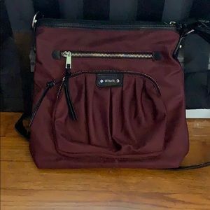 Maroon satchel style bag